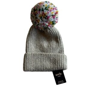 Norla Canada Rainbow Pom Beanie NWT antropologie
